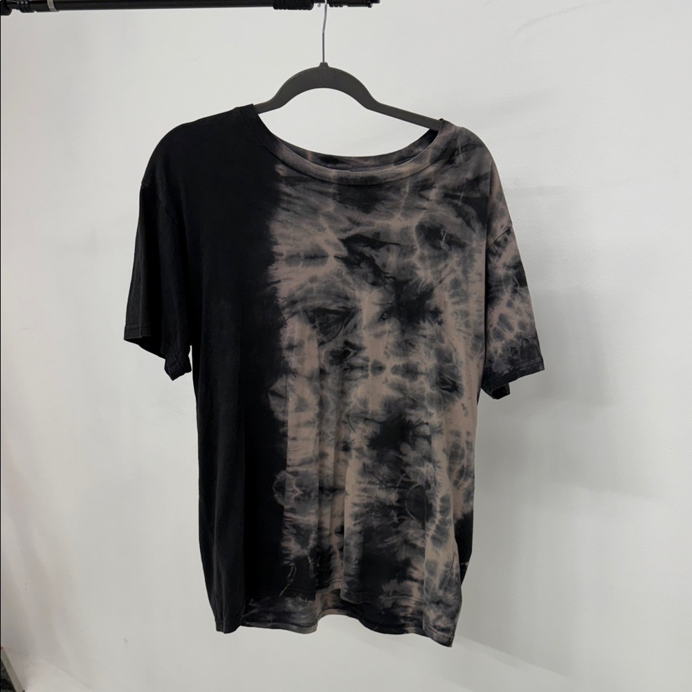Cotton On Men's Short Sleeve Tie-Dye Tee - Black and Gray